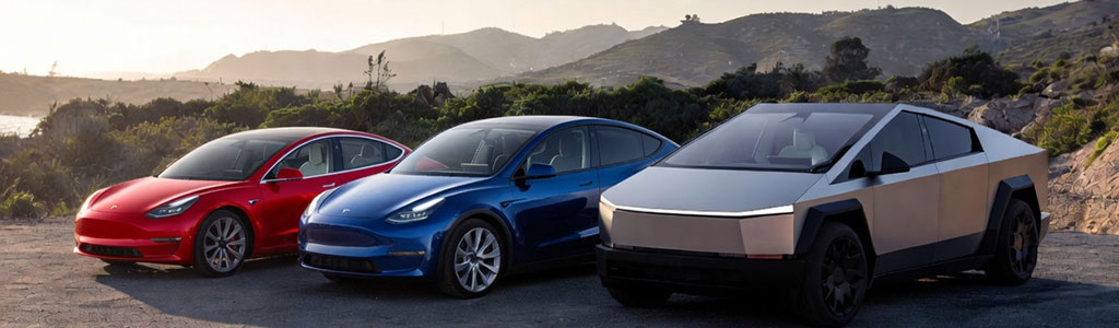 Tesla Model 3, Model Y and Cybertruck